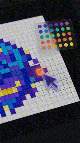 Pixel Art Canvas Drawing Showcase
